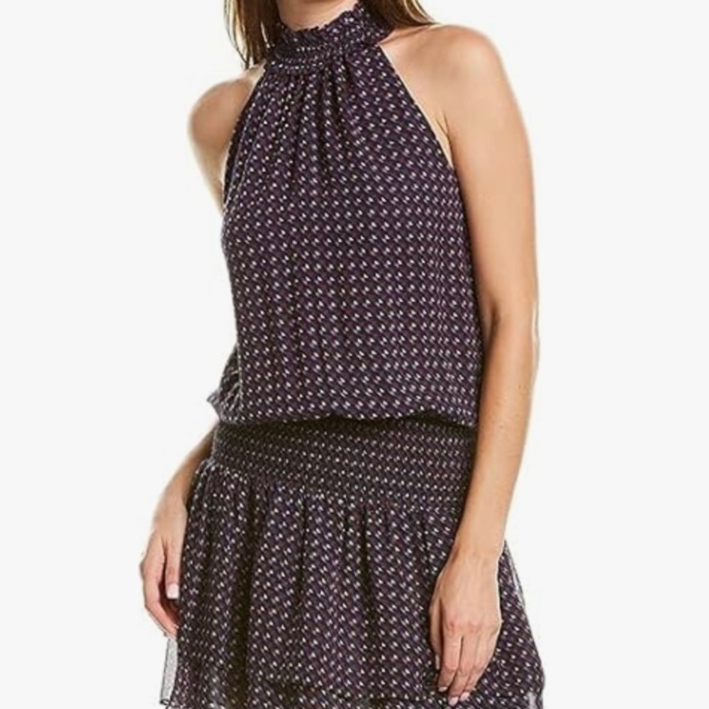 Ramy Brook Eloise Geo print high neck dress size Medium